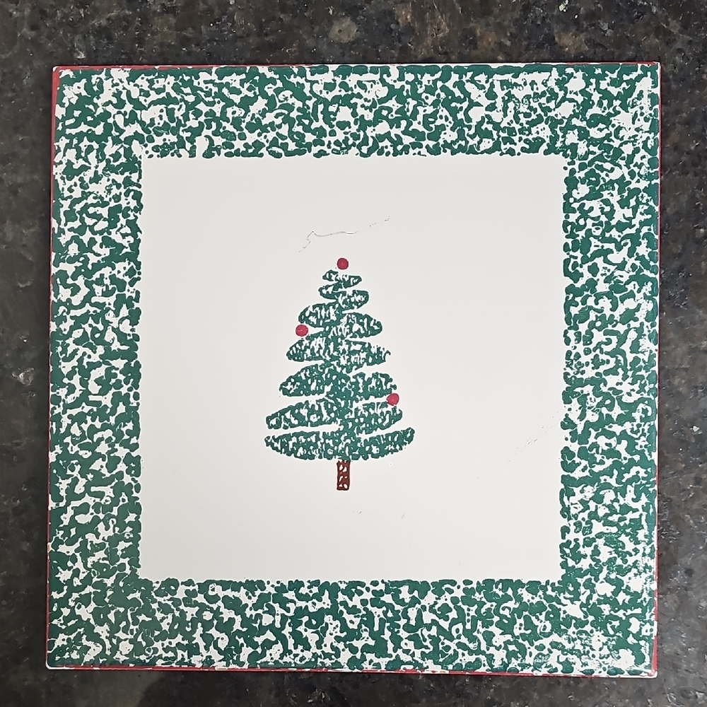 Vintage FURIO Christmas Festive Tree Square Hot Plate/Trivet​